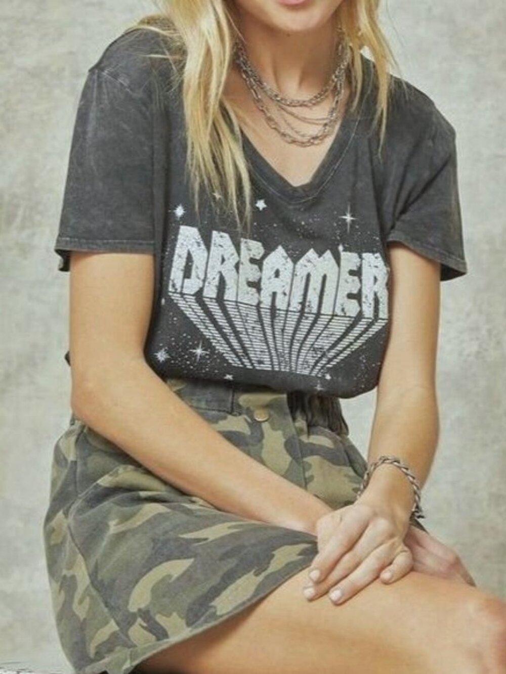 Vintage Canvas Mineral Washed "Dreamer" Tee